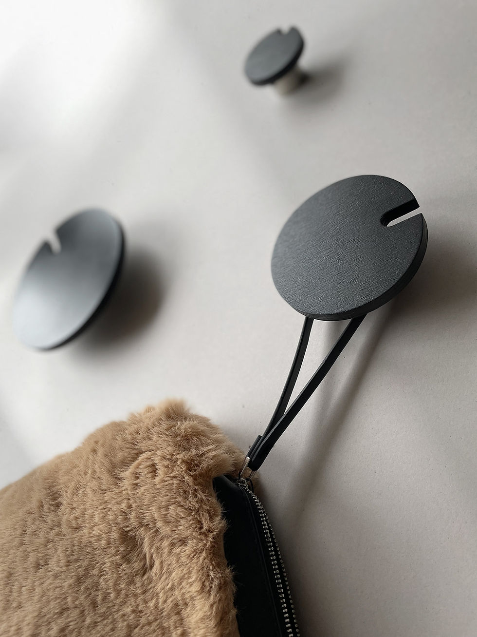 Thumbnail: POLKA BLACK wall hooks set