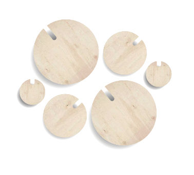 Thumbnail: POLKA BIRCH wall hook set
