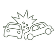 MVA car crash line work graphic