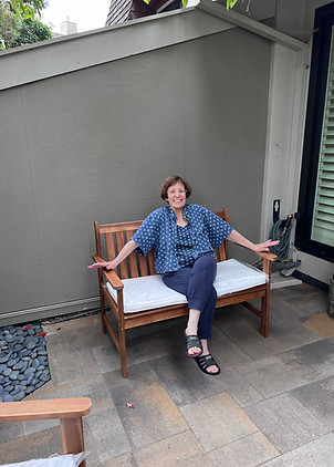 Happy Client on New Patio with Pavers