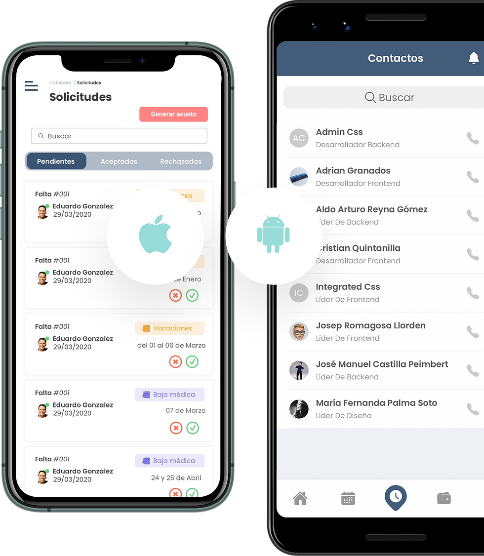 App móvil en diferentes plataformas