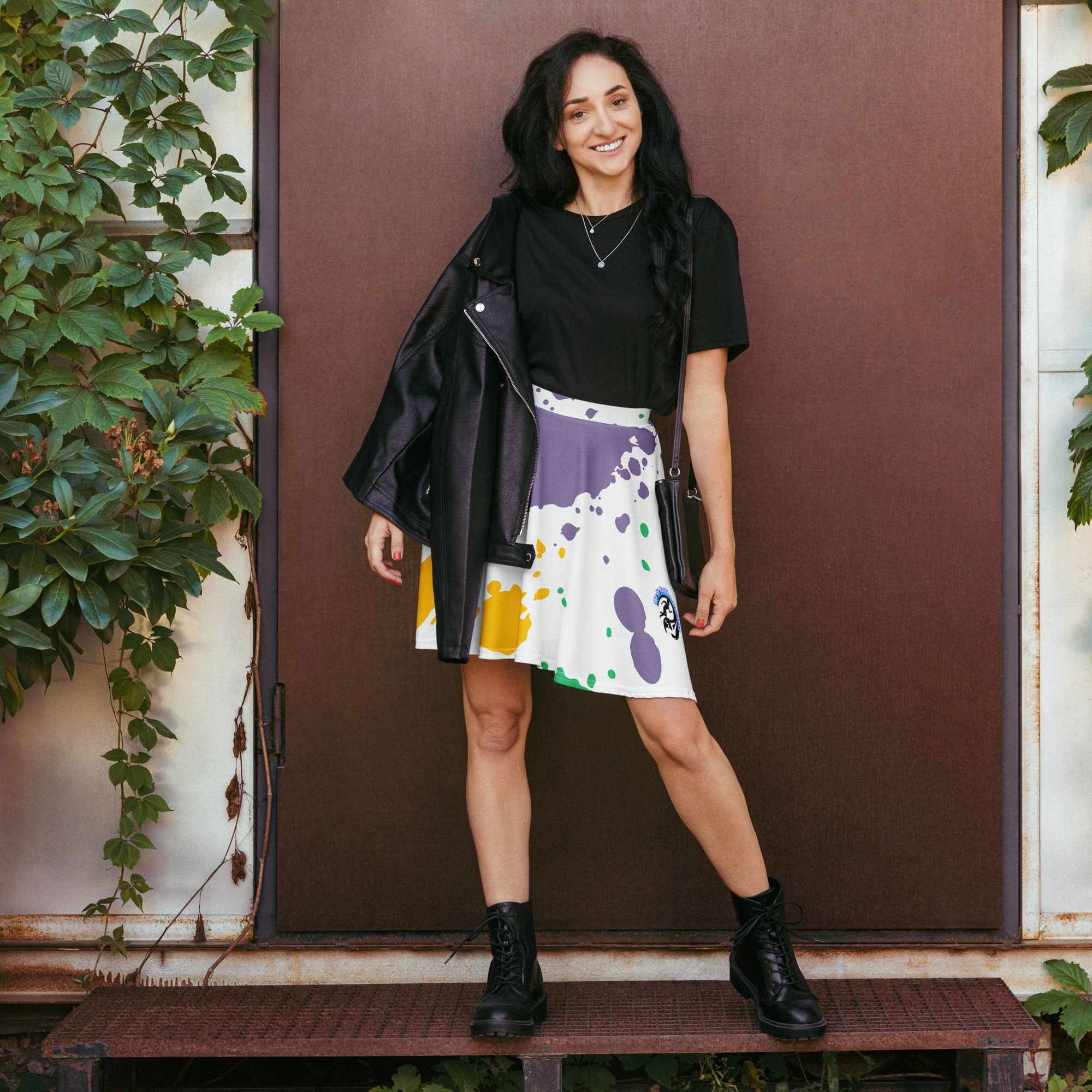 Mardi Gras WF Skater Skirt