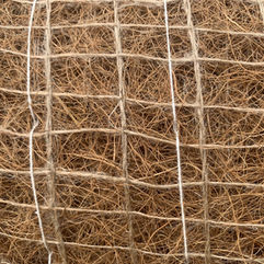 Coconut fill with jute netting for an erosion control blanket