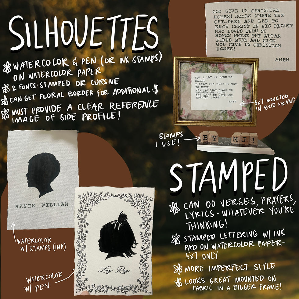 Silhouettes + Stamped