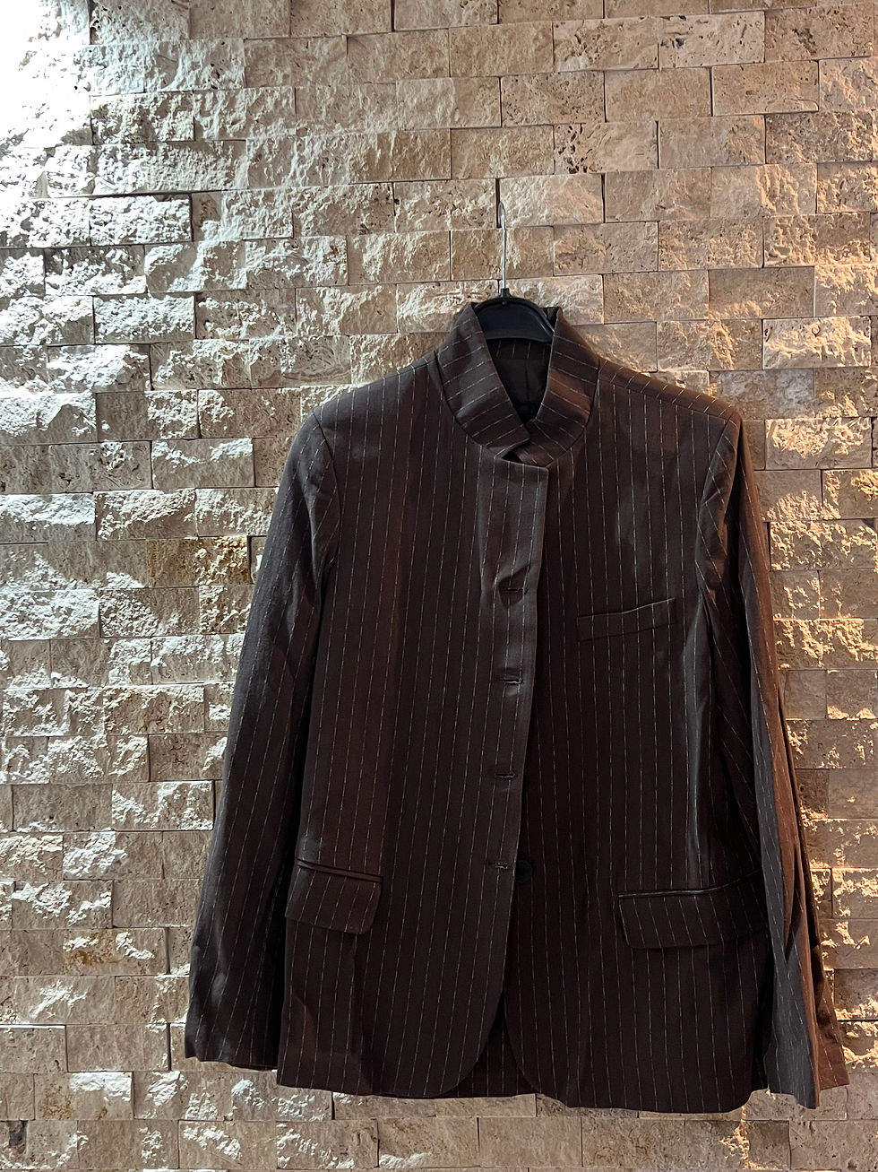 תמונה ממוזערת: חליפה שני חלקים פסים חום