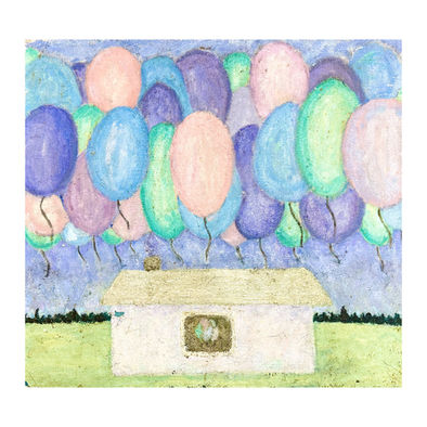 Ballons on the sky. 65x60cm