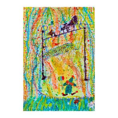 Pianist on the rope. 30x20cm