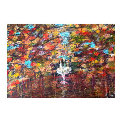 Still life in the forest. 20x30cm