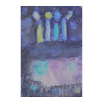 Candles in the wind. 15x20cm