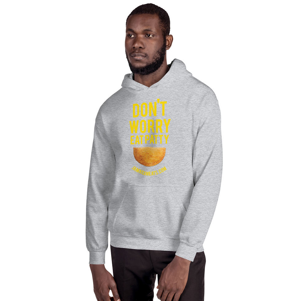 Thumbnail: Unisex Don't Worry Eat Patty Gray Hoodie