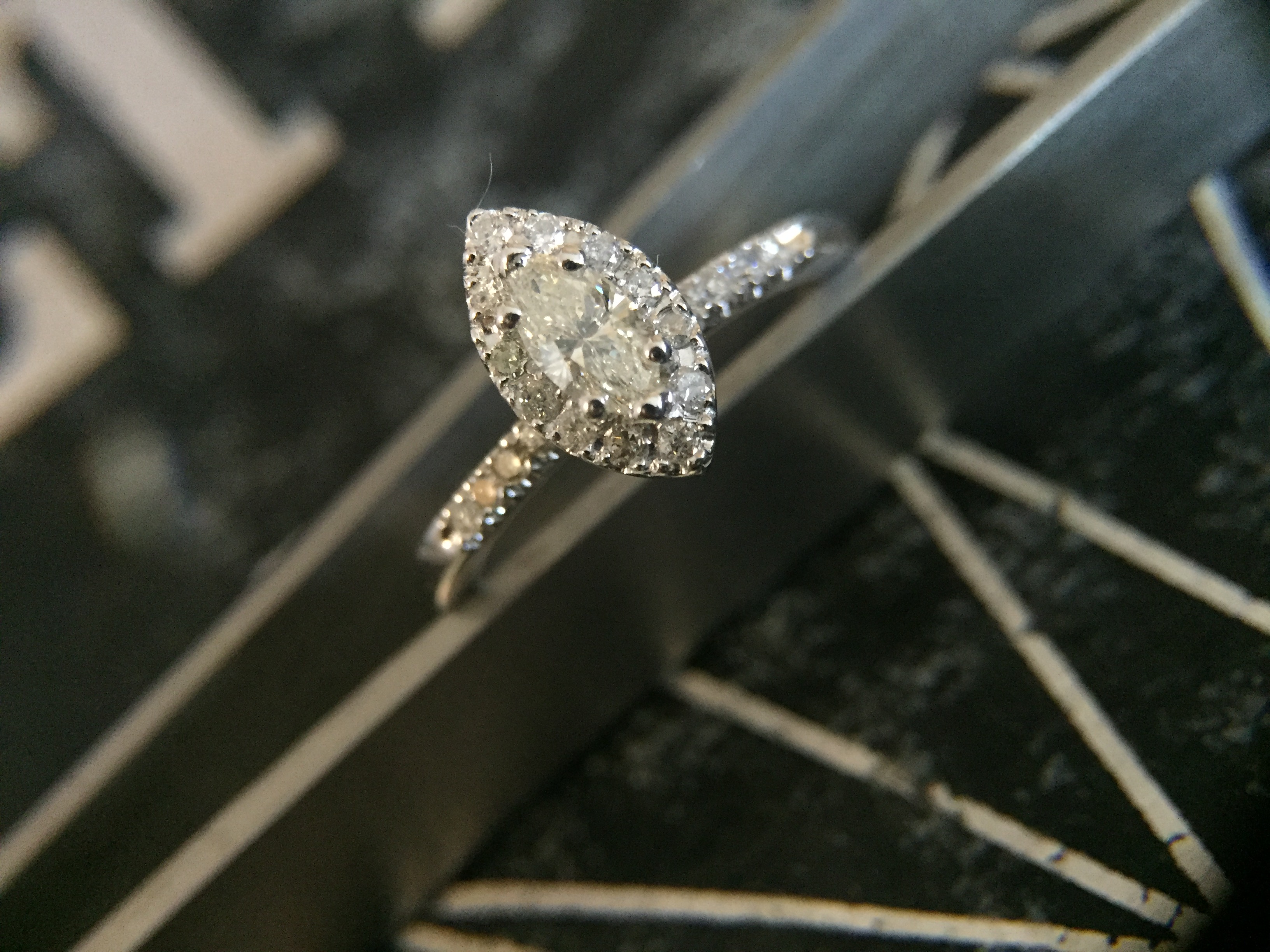 Marquise Diamond w/ Halo