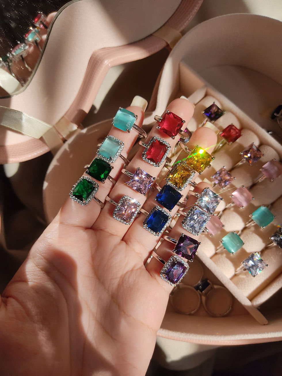 Thumbnail: Adjustable Solitaire Rings
