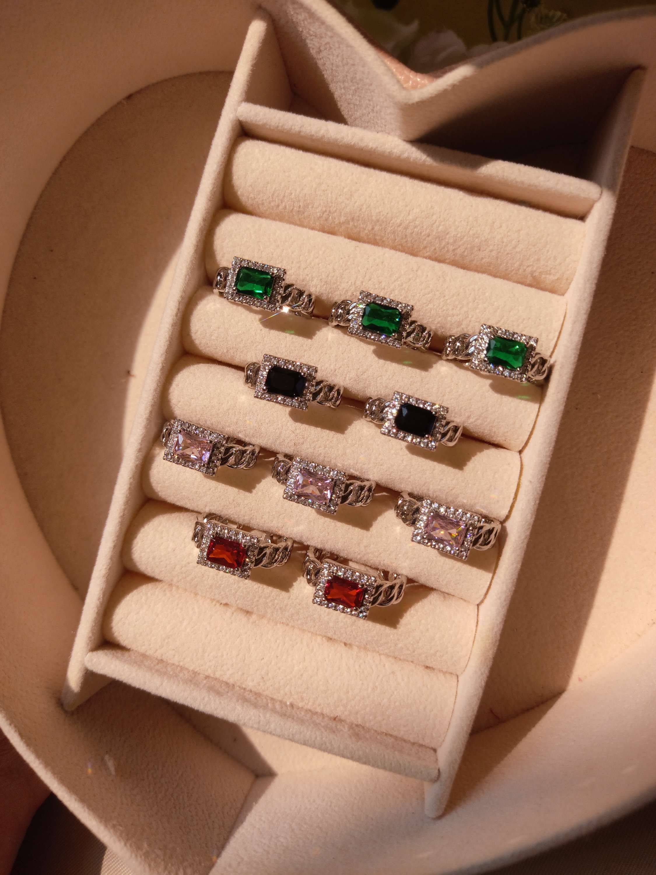 Anti Tarnish Adjustable Rings