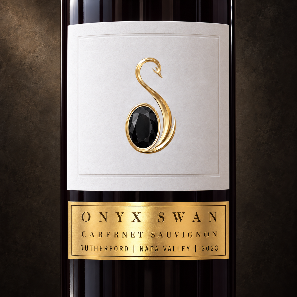 Onyx Swan wine label