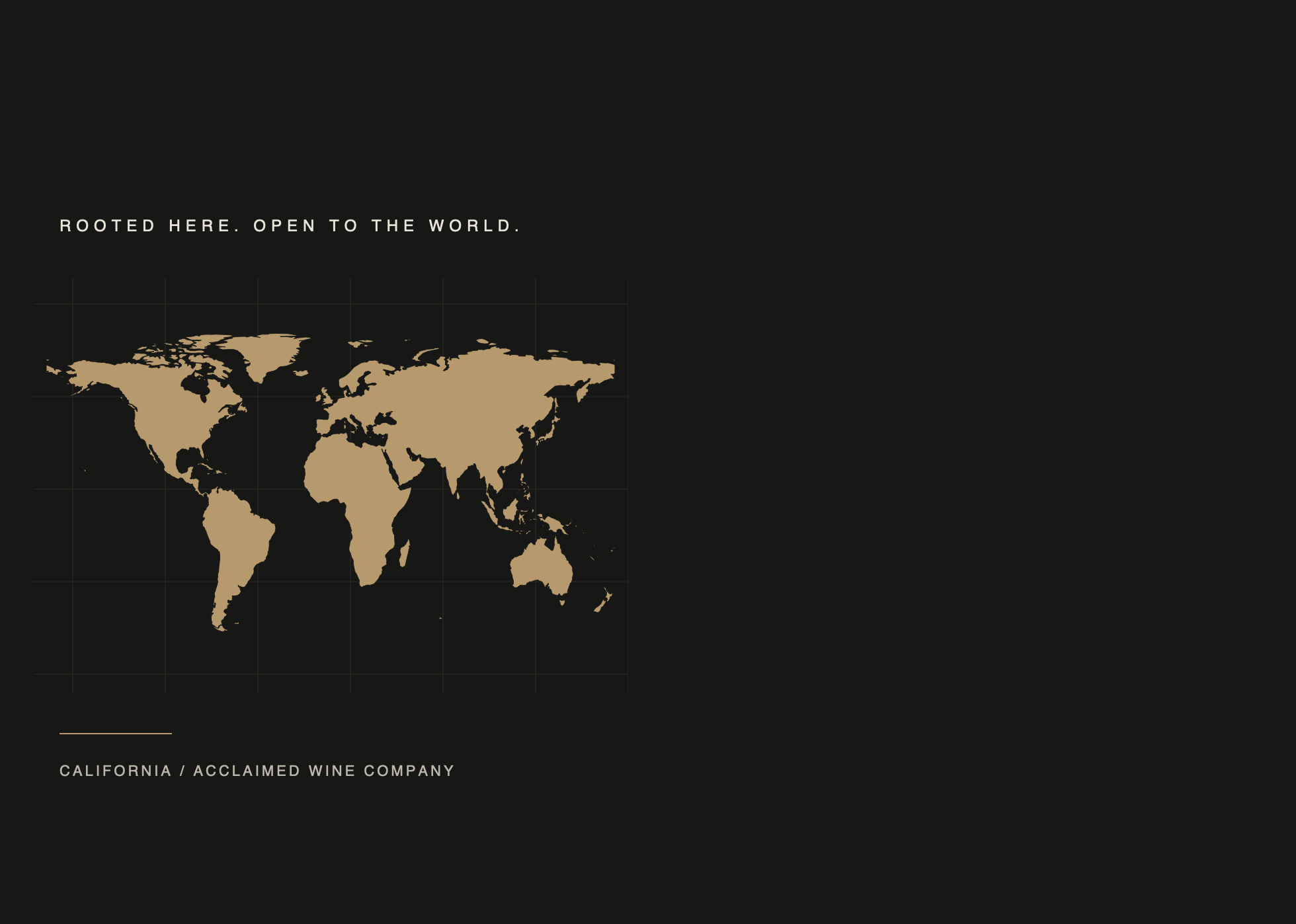 World map showing international markets and recognition across all 50 U.S. states