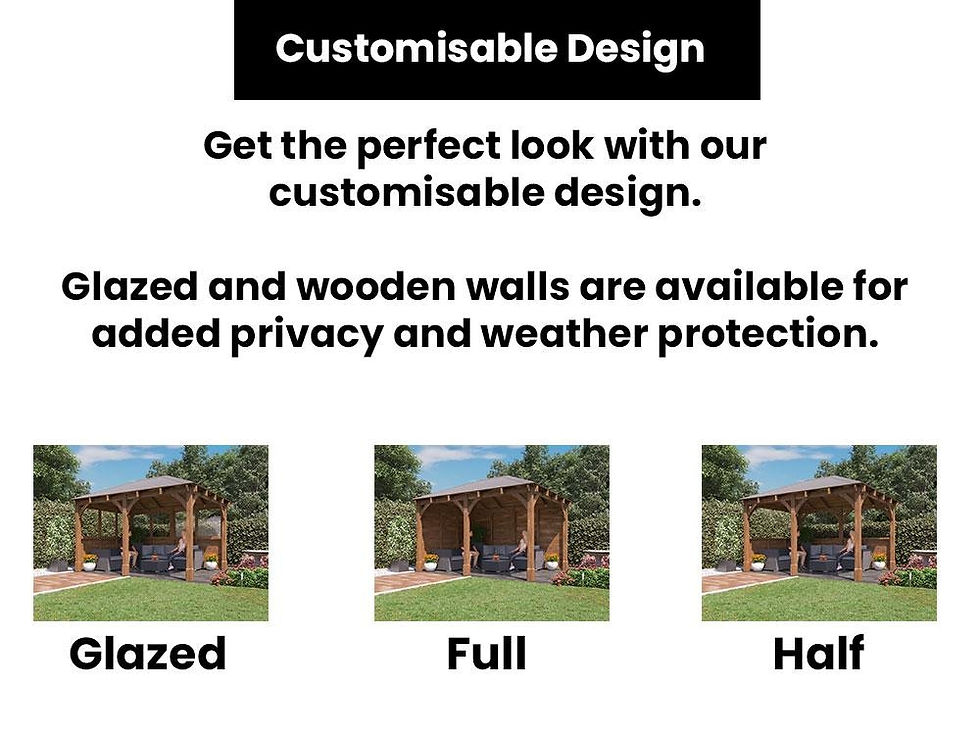 Thumbnail: Vespera Chunky Half Walled Gazebo