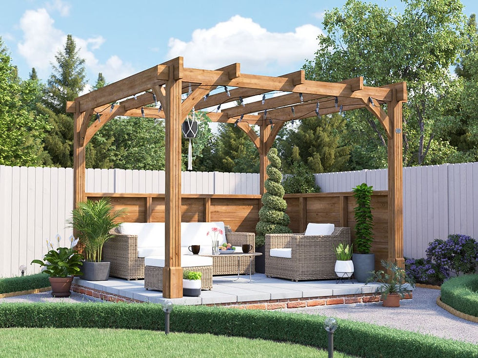 Vespera 200 Half Wall Pergola