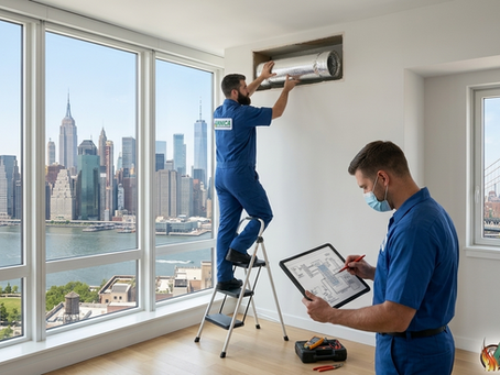 Central AC installation in Manhattan