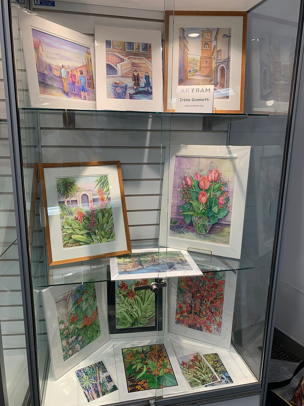 Irène Giannetti expose à la Vitrine du Centre des Loisirs de Ville Mont-Royal