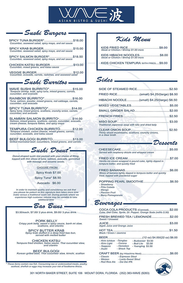 Menu waveasianbistro