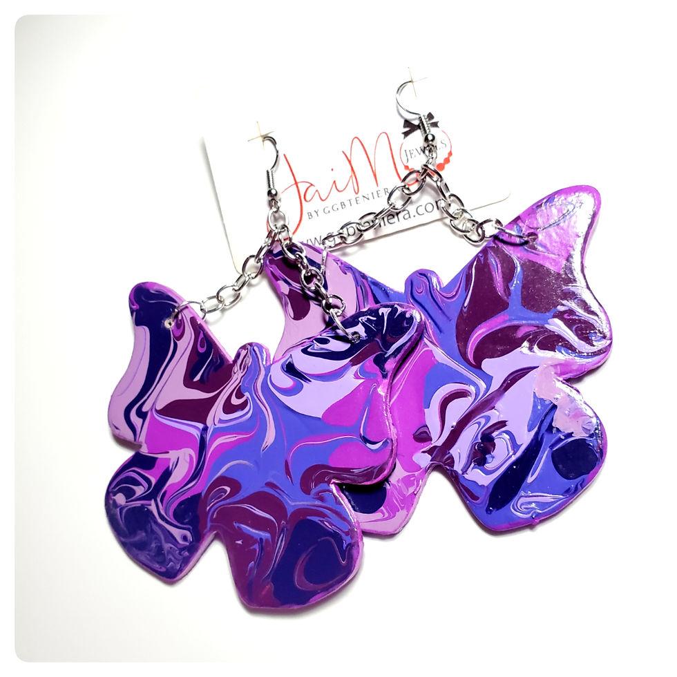 Thumbnail: Purple Haze hapa earrings