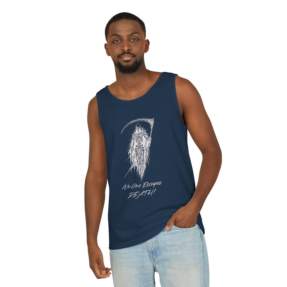 Thumbnail: Death Reaper– "No One Escapes DEATH" Gothic Tank Top Tee