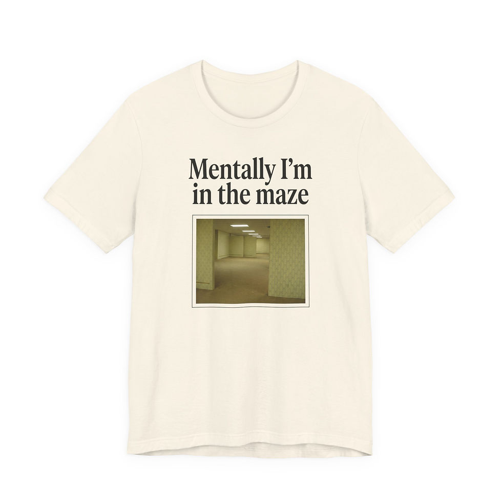 Thumbnail: Mentally I'm in the Maze T-Shirt | Backrooms Liminal Space Weirdcore