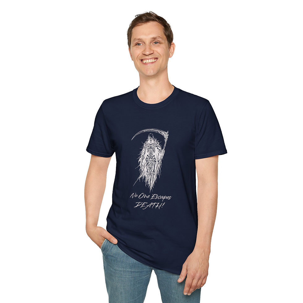 Thumbnail: Grim Reaper Tee — “No One Escapes Death” Graphic T-Shirt