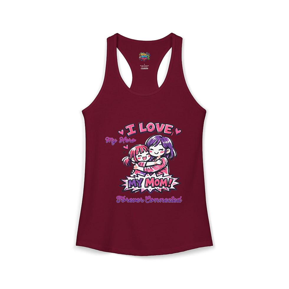Thumbnail: I love My Mom Hugging Daughter Women's Ideal Racerback Tank