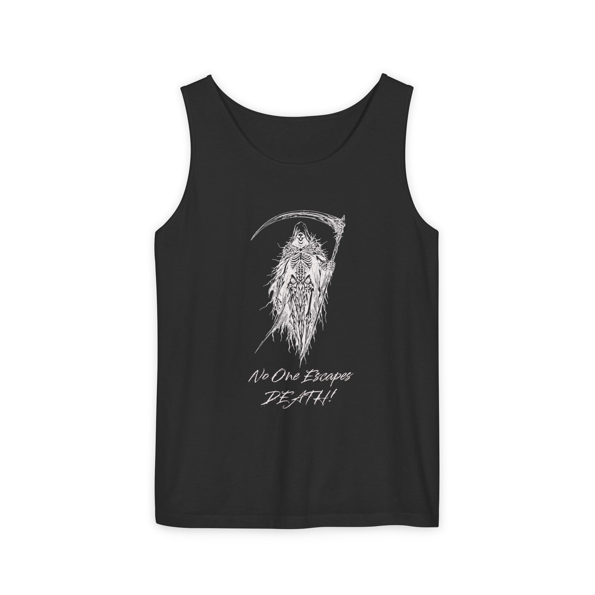 Death Reaper– "No One Escapes DEATH" Gothic Tank Top Tee