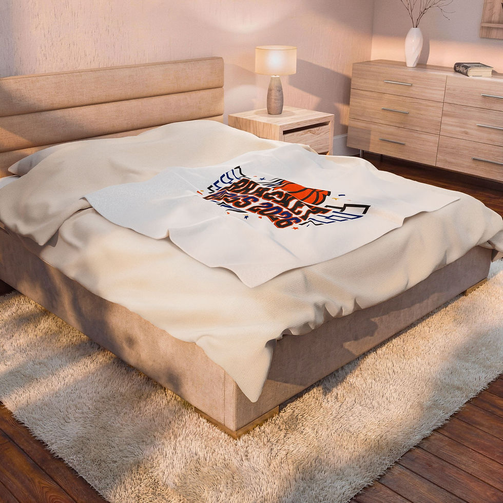 Thumbnail: Bracket Boss 2026 Velveteen Plush Blanket | College Tournament, Bracket, Hoops