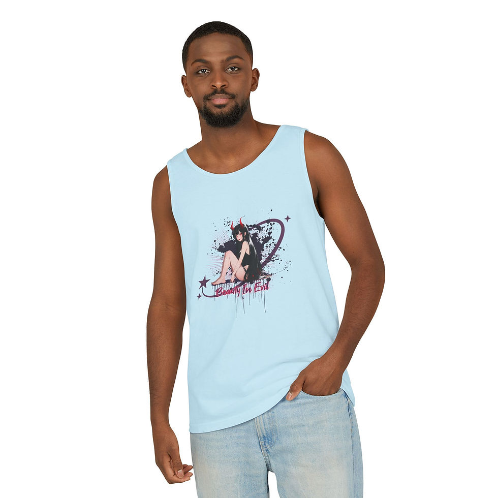 Thumbnail:  Tank Top "Beauty In The Evil" – Vintage Space Girl Graphic