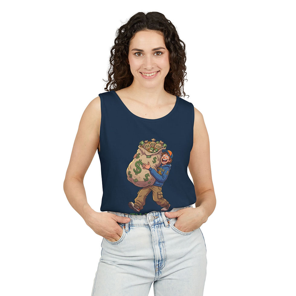 Thumbnail: Get That Payday Tank Top — Funny Money Bag Graphic Tank