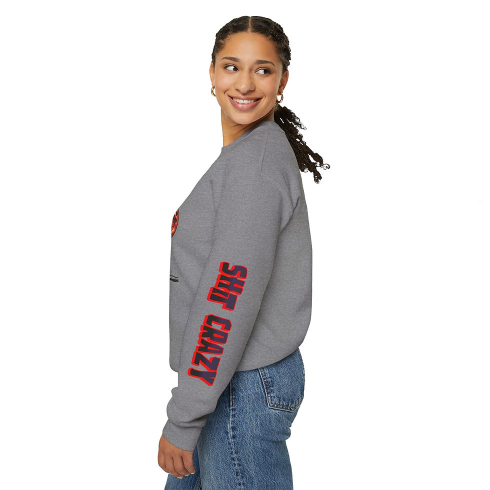 Thumbnail: Crewneck Sweatshirt — Hanging Bat, Red Moon & Bats Graphic