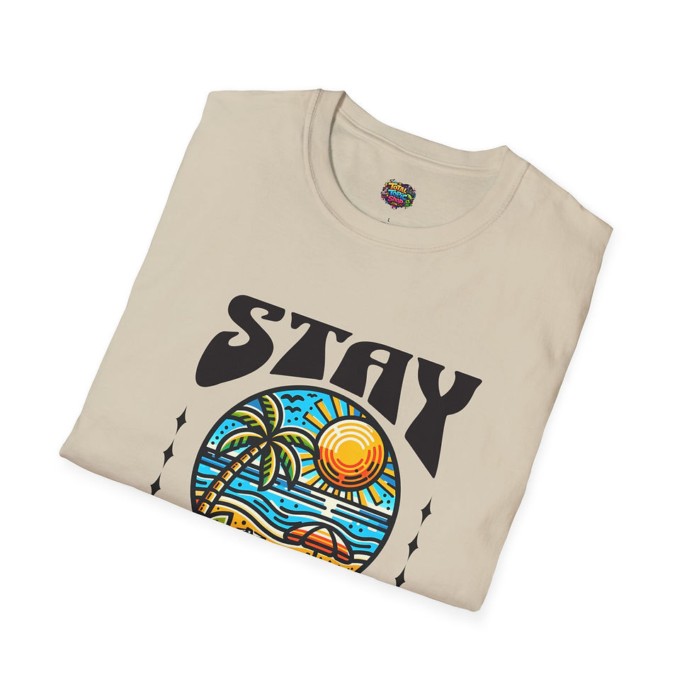 Thumbnail: Stay Beachside T-Shirt — Retro Tropical Sunset Tee