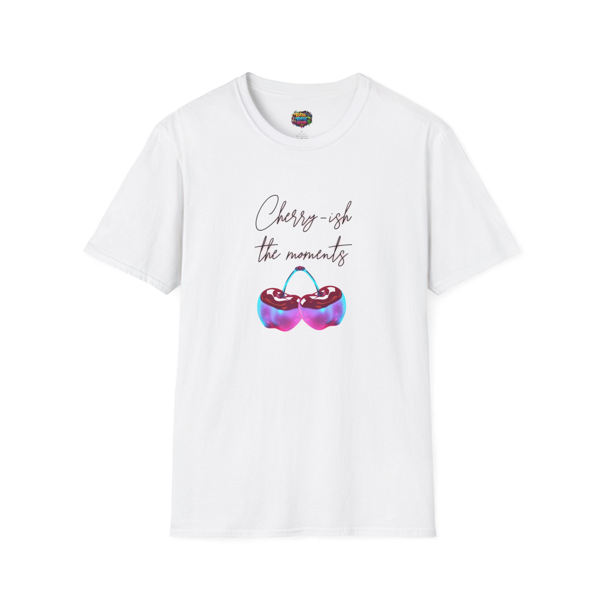 Cherry-ish the Moments T-Shirt — Retro Watercolor Cherries Graphic Tee