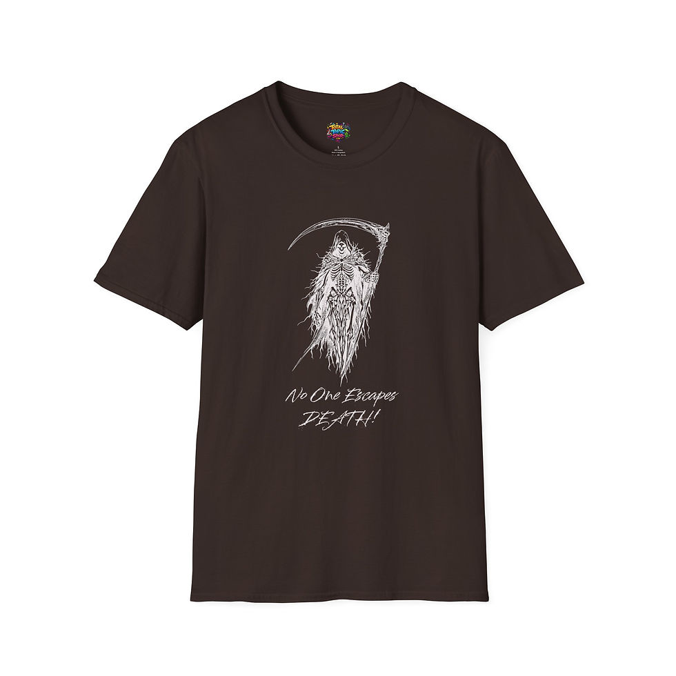 Thumbnail: Grim Reaper Tee — “No One Escapes Death” Graphic T-Shirt