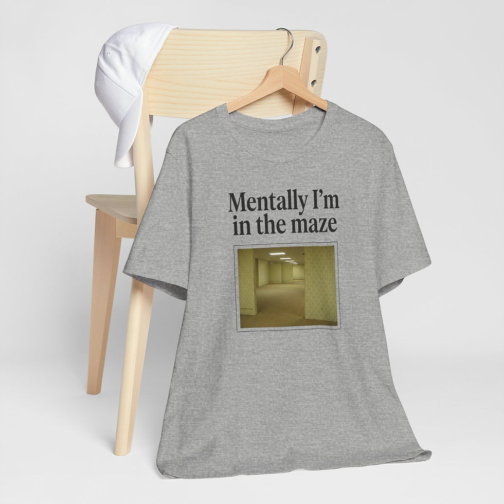 Thumbnail: Mentally I'm in the Maze T-Shirt | Backrooms Liminal Space Weirdcore
