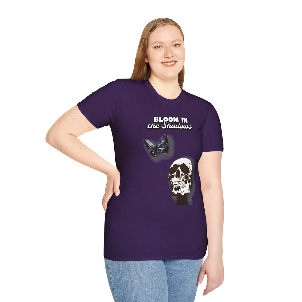 Thumbnail: Bloom in the Shadows Skull & Moth T-Shirt
