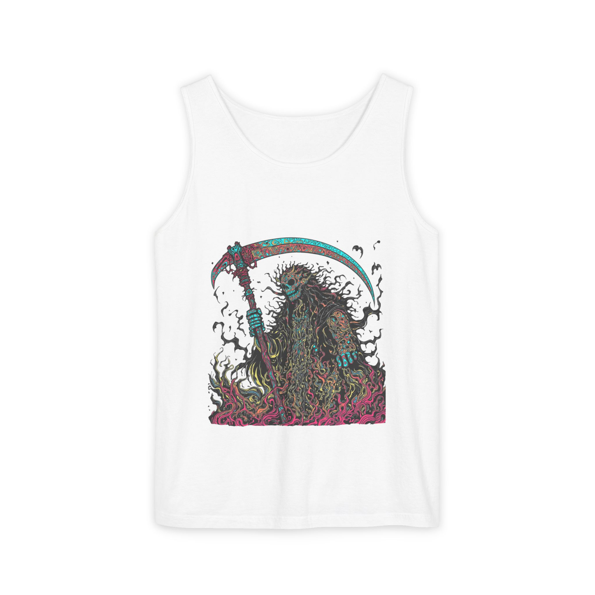 Surrealism Grim Reaper Scythe Tank Top —