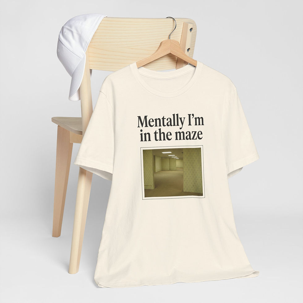 Thumbnail: Mentally I'm in the Maze T-Shirt | Backrooms Liminal Space Weirdcore
