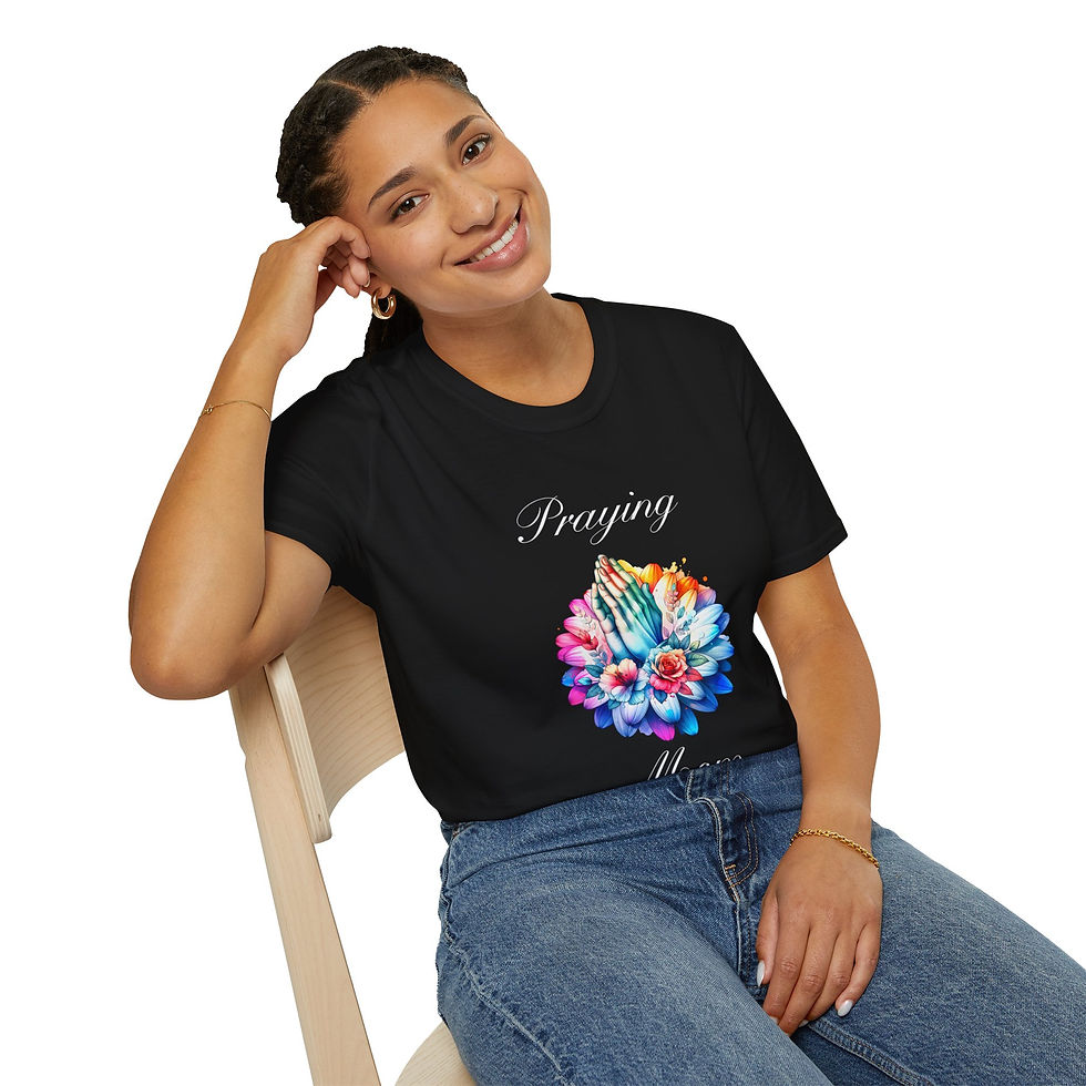 Thumbnail: Praying Mom T-Shirt — Floral Praying Hands Mother’s Day Tee