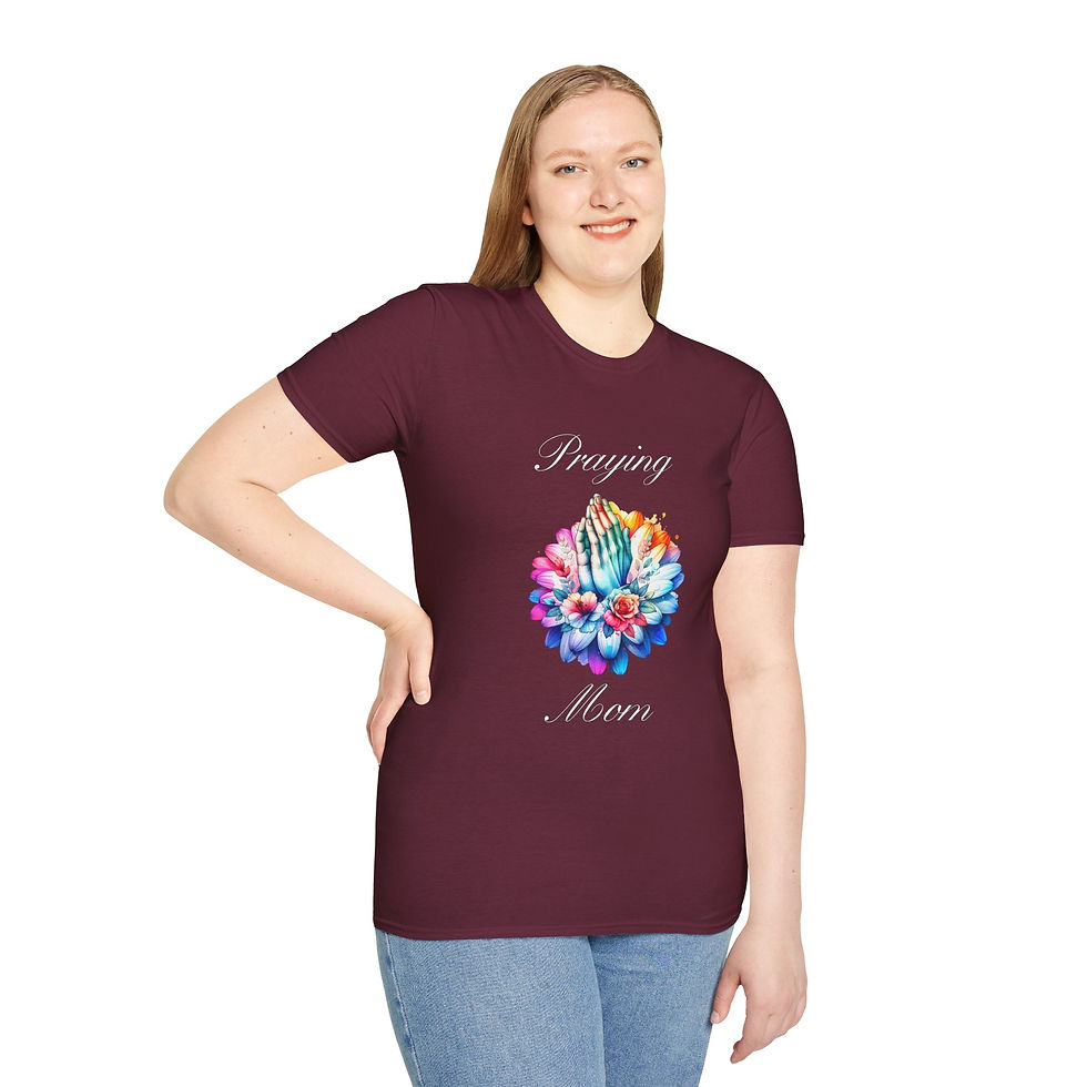 Thumbnail: Praying Mom T-Shirt — Floral Praying Hands Mother’s Day Tee