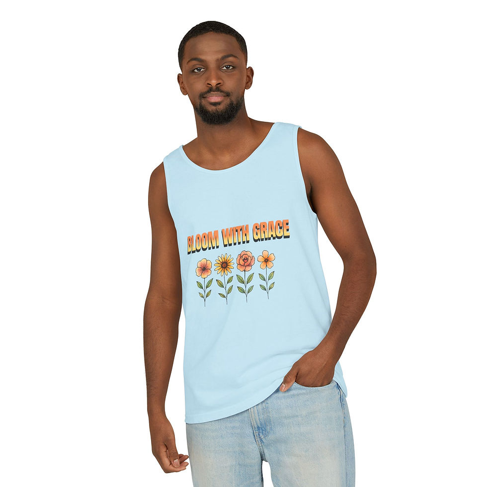 Thumbnail: Bloom With Grace Floral Tank Top — Vintage Flower Graphic Tank