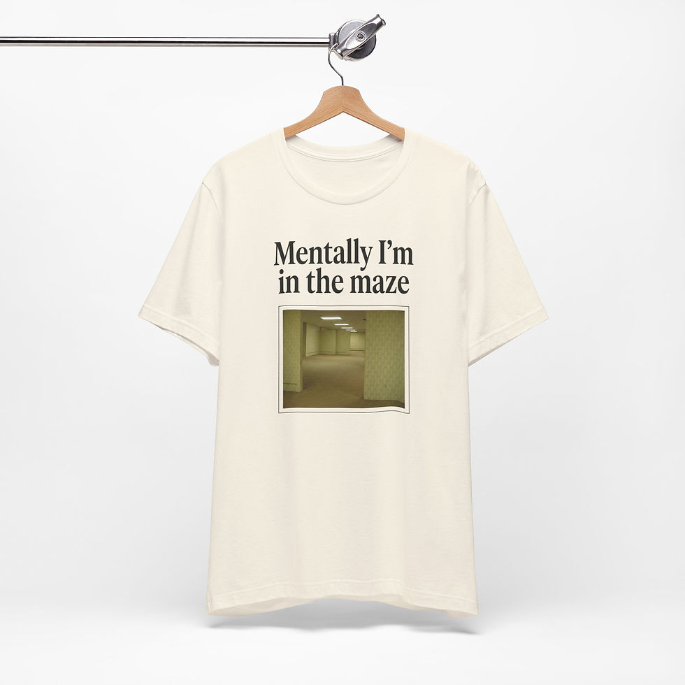 Thumbnail: Mentally I'm in the Maze T-Shirt | Backrooms Liminal Space Weirdcore