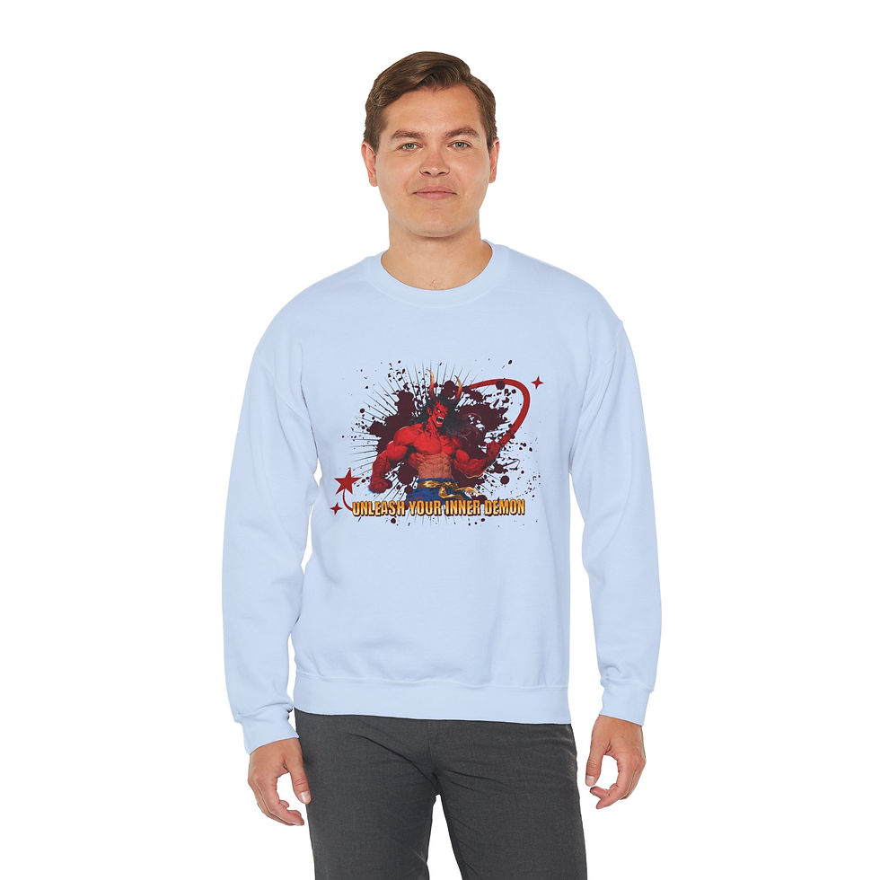 Thumbnail: Demon Graphic Crewneck Sweatshirt — "Unleash Your Inner Demon"