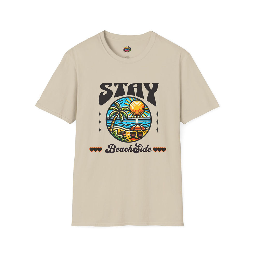Thumbnail: Stay Beachside T-Shirt — Retro Tropical Sunset Tee
