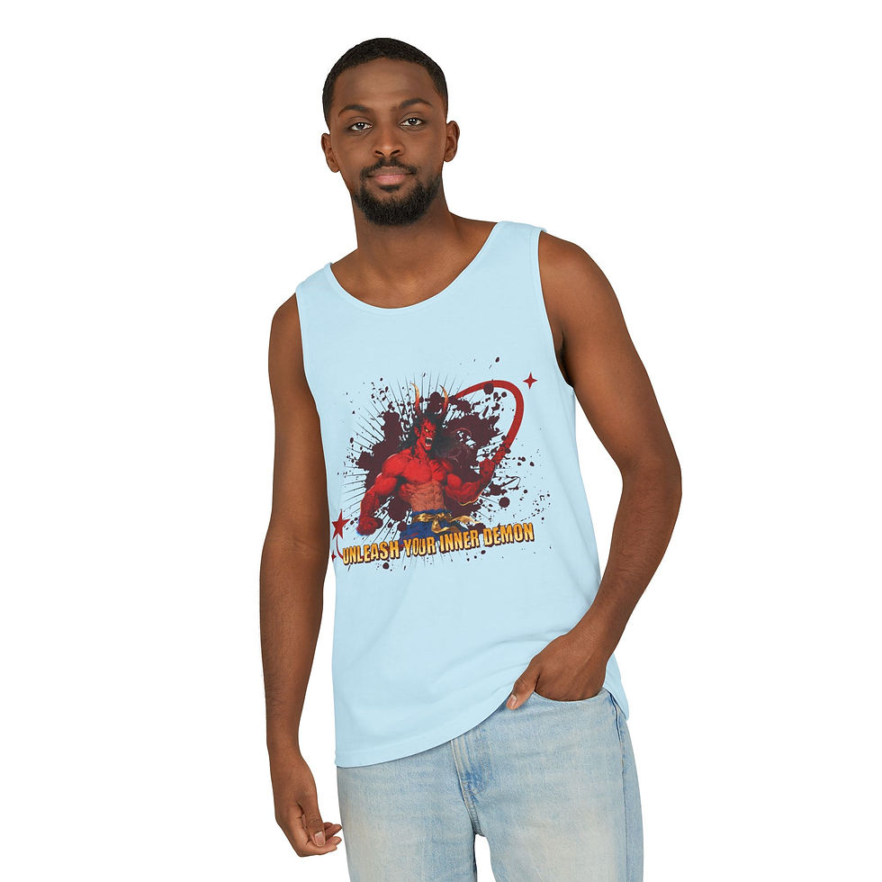 Thumbnail: Workout Tank Top — "Unleash Your Inner Demon" Graphic Muscle Tee