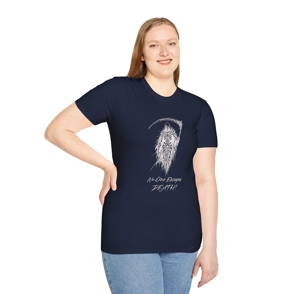 Thumbnail: Grim Reaper Tee — “No One Escapes Death” Graphic T-Shirt