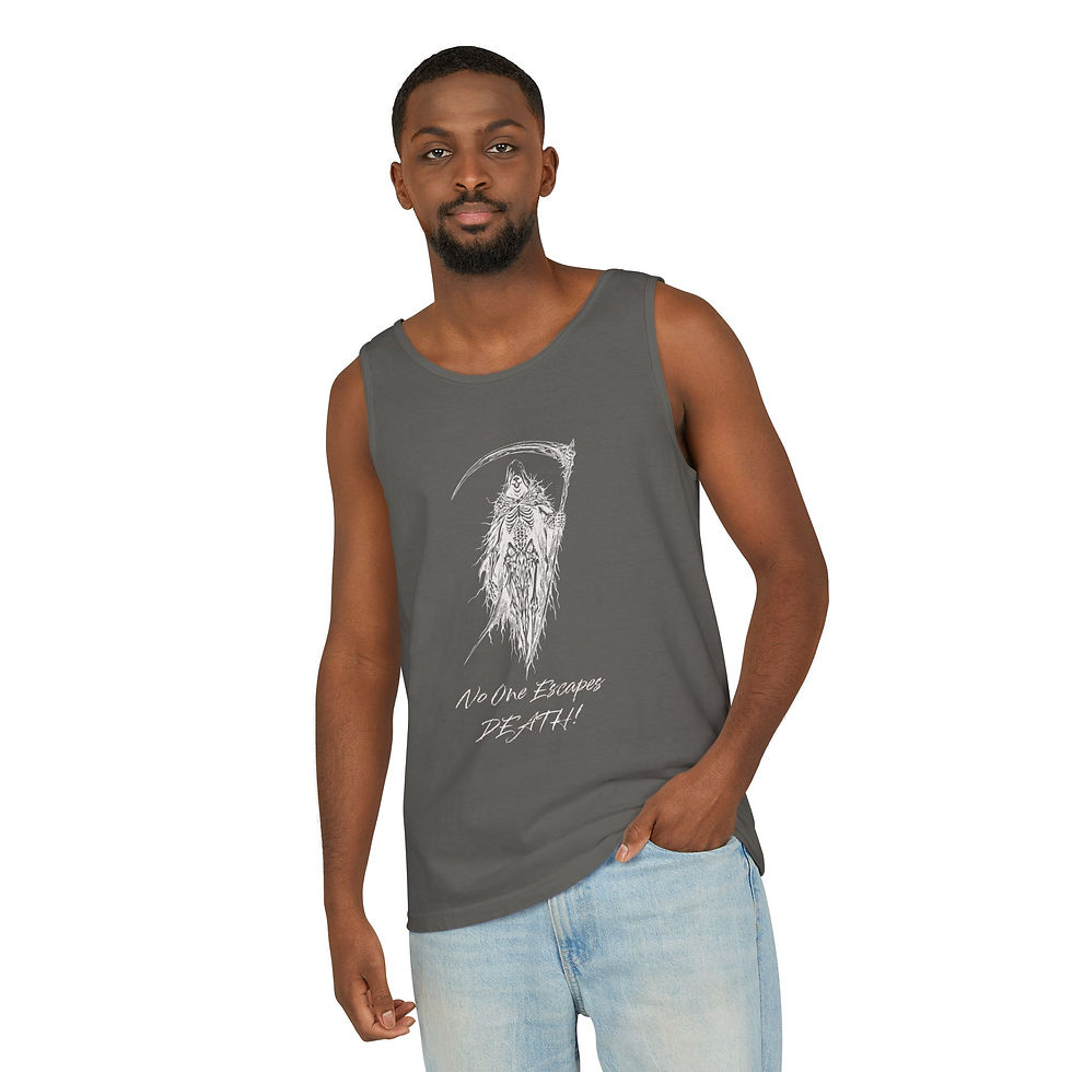 Thumbnail: Death Reaper– "No One Escapes DEATH" Gothic Tank Top Tee